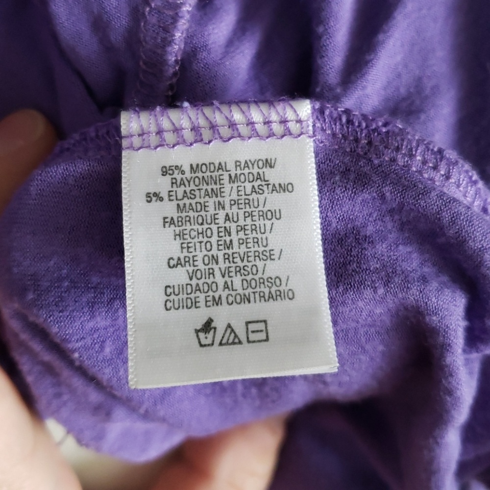 Tahari Purple Sleeveless Drape Top - Picture 5 of 5